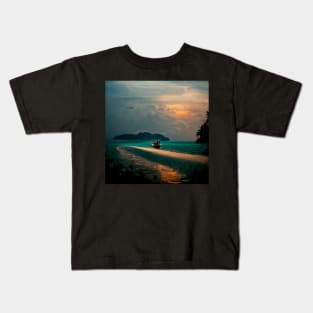 Ship on The Sea Kids T-Shirt